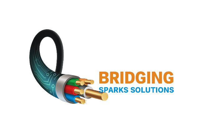 bridging sparks solutions logo upscaled transparent margin 20pct